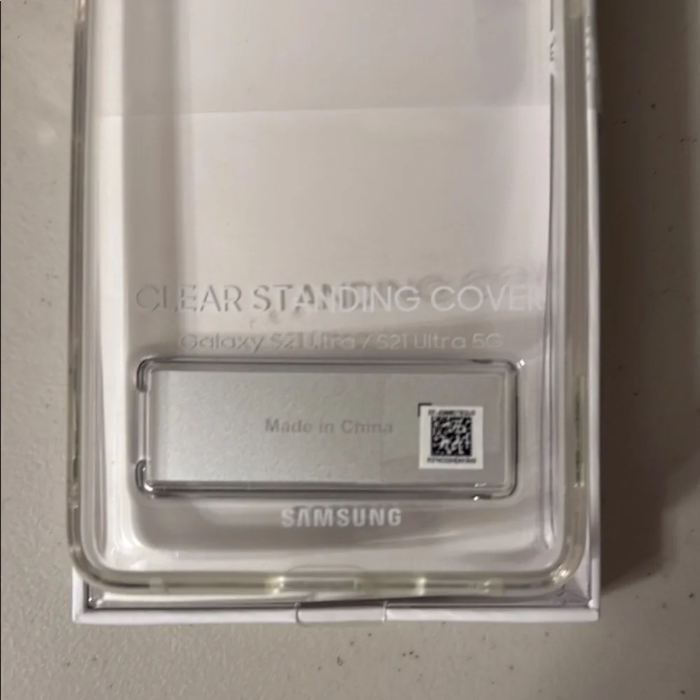 Samsung Transparent Phone Case with Silver Stand